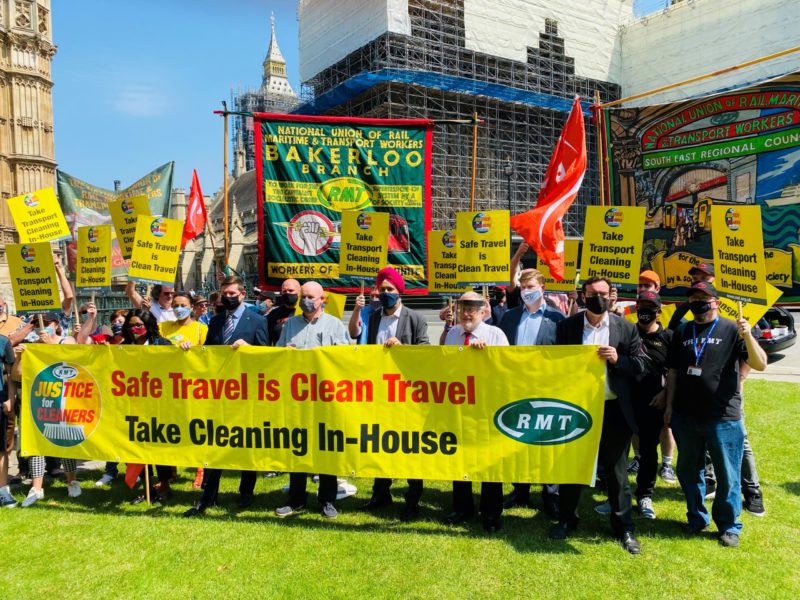 RMT Union Rally: Safe Travel is Clean Travel
