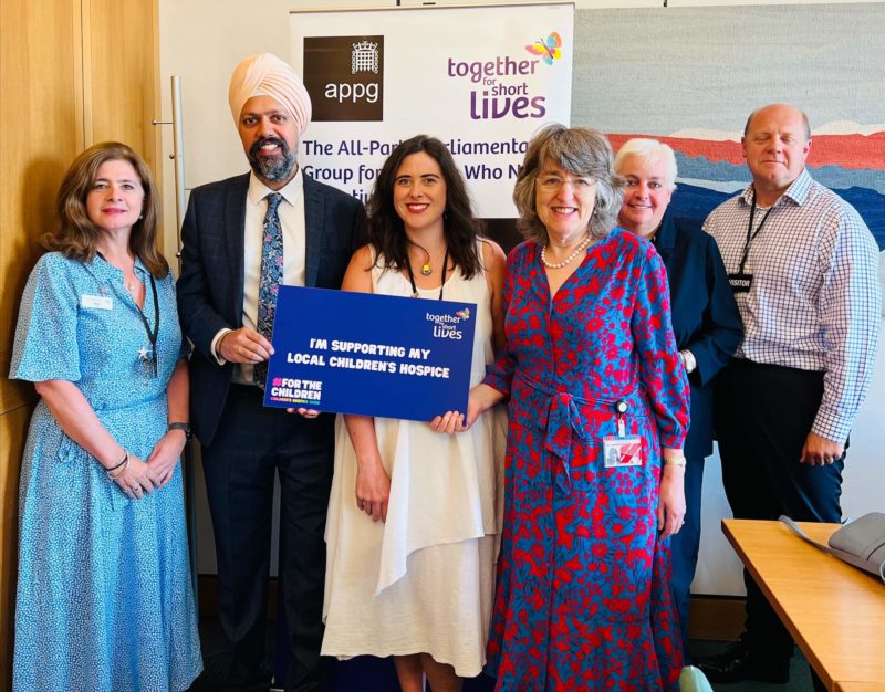 Tan Dhesi with the All-Party Parliamentary Group for Children Who Need Palliative Care