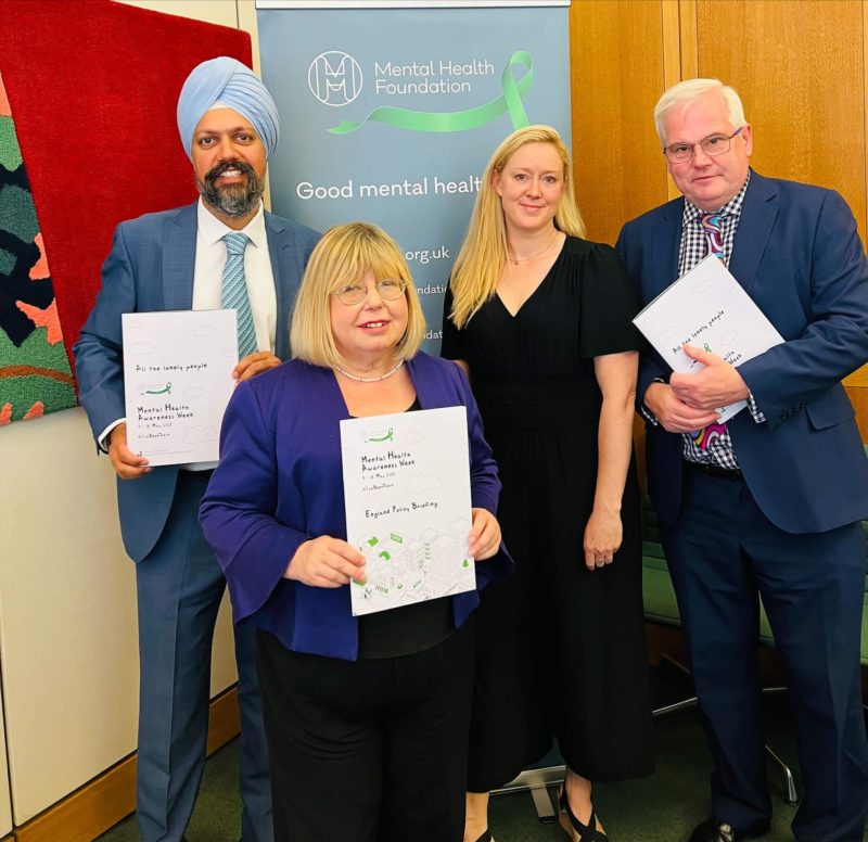 Tan Dhesi stood with Mental Health Foundation Representatives and other MPs