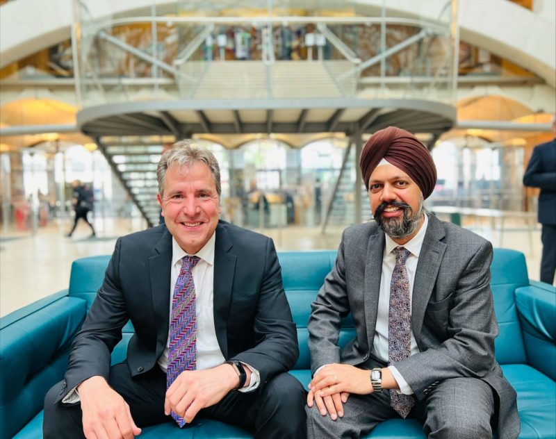 Tan Dhesi and Dan Norris in Portcullis House