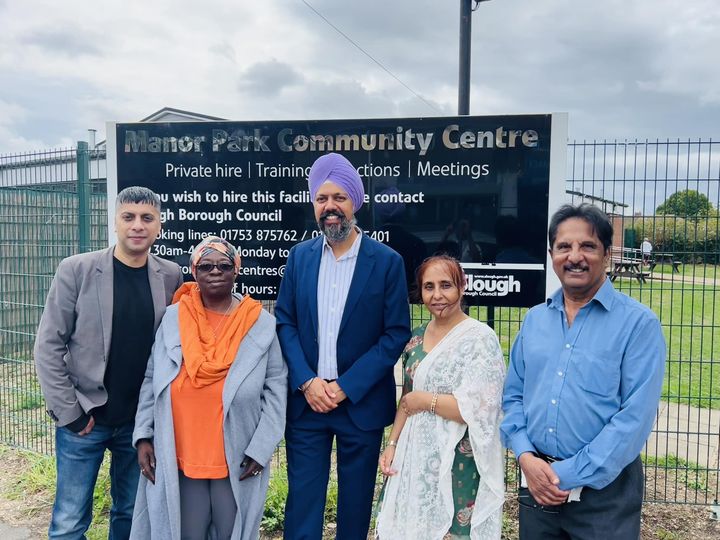 Tan Dhesi outside the advice surgery.