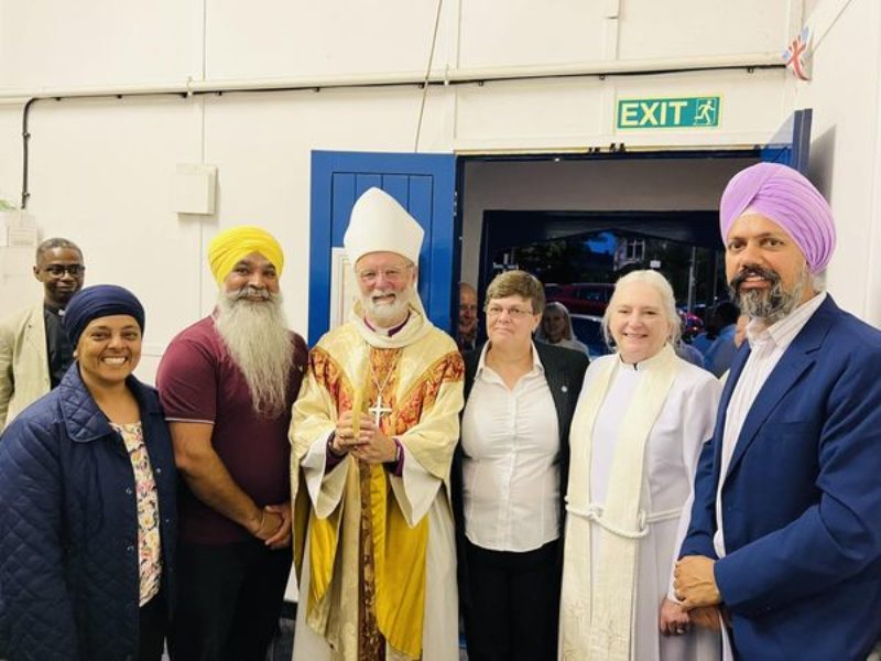 Tan Dhesi with the Bishop of Buckingham and Reverend Suzanne Johnson.
