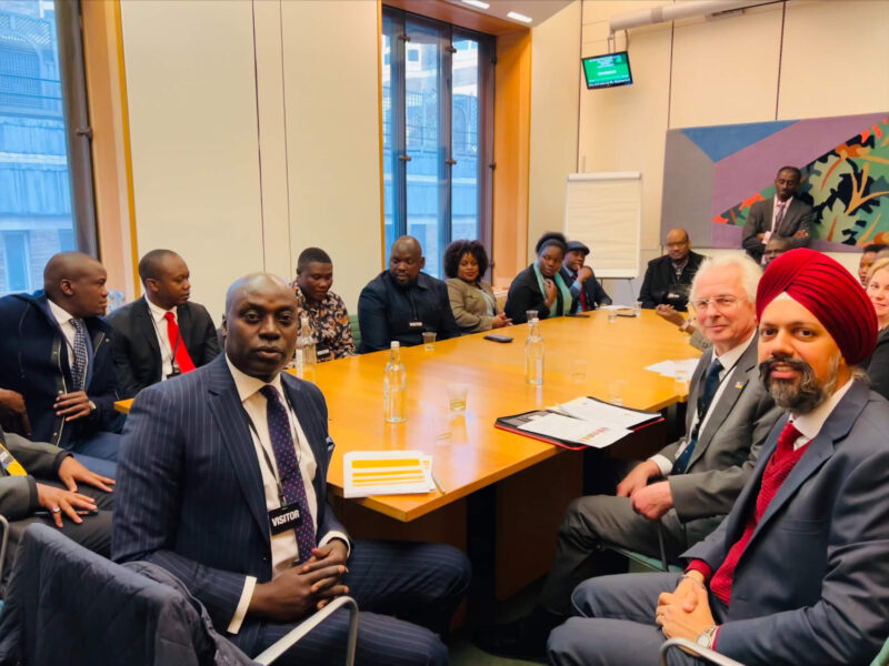 Tan Dhesi MP pictured at the meeting of the APPG on Malaria and NTDs, hosting members of the Parliament of Uganda.