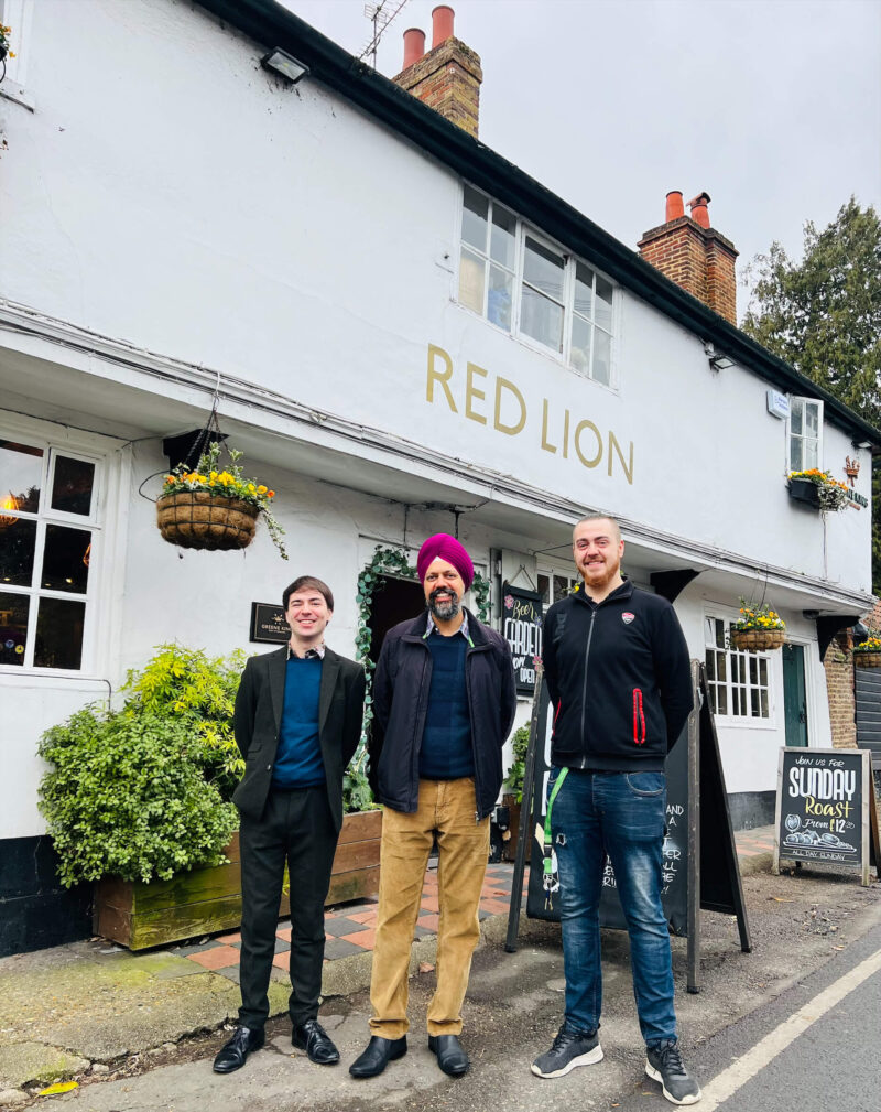 Tan Dhesi MP pictured outside the Red Lion pub.